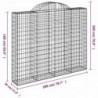 2 db íves horganyzott vas gabion kosár 200x30x160|180 cm