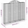 3 db íves horganyzott vas gabion kosár 200x30x160|180 cm