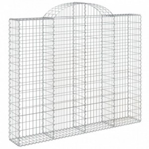 4 db íves horganyzott vas gabion kosár 200x30x160|180 cm