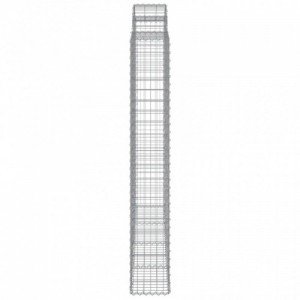 4 db íves horganyzott vas gabion kosár 200x30x200|220 cm