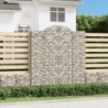 2 db íves horganyzott vas gabion kosár 200x30x220|240 cm