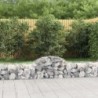 3 db íves horganyzott vas gabion kosár 200x50x40|60 cm