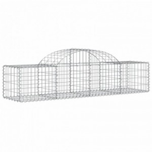 3 db íves horganyzott vas gabion kosár 200x50x40|60 cm