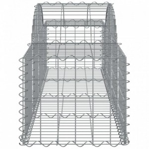 4 db íves horganyzott vas gabion kosár 200x50x40|60 cm