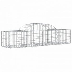 5 db íves horganyzott vas gabion kosár 200x50x40|60 cm