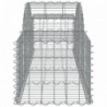 5 db íves horganyzott vas gabion kosár 200x50x40|60 cm