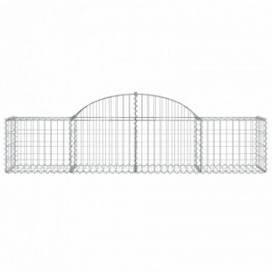 7 db íves horganyzott vas gabion kosár 200x50x40|60 cm