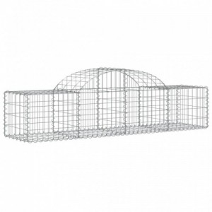 10 db íves horganyzott vas gabion kosár 200x50x40|60 cm