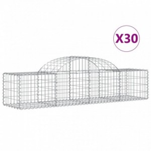 30 db íves horganyzott vas gabion kosár 200x50x40|60 cm