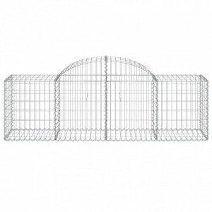 4 db íves horganyzott vas gabion kosár 200x50x60|80 cm