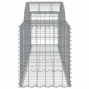 6 db íves horganyzott vas gabion kosár 200x50x60|80 cm