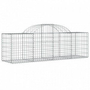 8 db íves horganyzott vas gabion kosár 200x50x60|80 cm