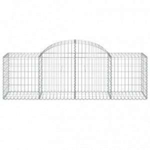 8 db íves horganyzott vas gabion kosár 200x50x60|80 cm