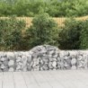 9 db íves horganyzott vas gabion kosár 200x50x60|80 cm