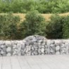 10 db íves horganyzott vas gabion kosár 200x50x60|80 cm