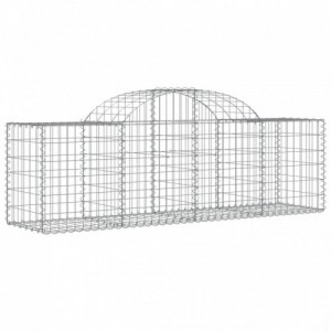 12 db íves horganyzott vas gabion kosár 200x50x60|80 cm