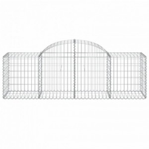 12 db íves horganyzott vas gabion kosár 200x50x60|80 cm