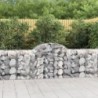 3 db íves horganyzott vas gabion kosár 200x50x80|100 cm