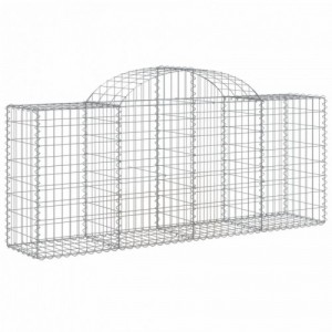 3 db íves horganyzott vas gabion kosár 200x50x80|100 cm