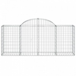 3 db íves horganyzott vas gabion kosár 200x50x80|100 cm