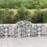 6 db íves horganyzott vas gabion kosár 200x50x80|100 cm