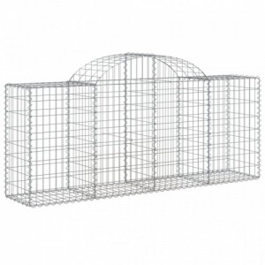 9 db íves horganyzott vas gabion kosár 200x50x80|100 cm