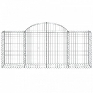 10 db íves horganyzott vas gabion kosár 200x50x80|100 cm