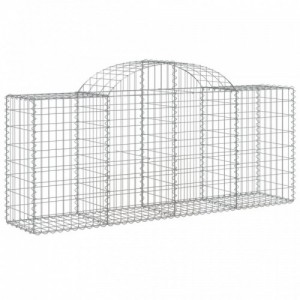 11 db íves horganyzott vas gabion kosár 200x50x80|100 cm