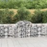 12 db íves horganyzott vas gabion kosár 200x50x80|100 cm