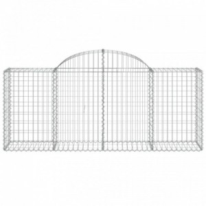 25 db íves horganyzott vas gabion kosár 200x50x80|100 cm