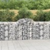 2 db íves horganyzott vas gabion kosár 200 x 50 x 100|120 cm