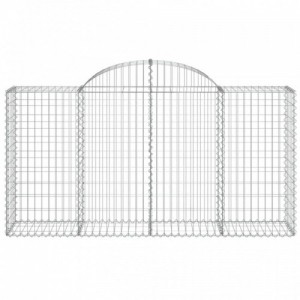 4 db íves horganyzott vas gabion kosár 200 x 50 x 100|120 cm