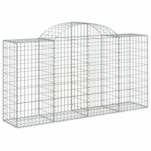 5 db íves horganyzott vas gabion kosár 200 x 50 x 100|120 cm