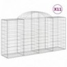 11 db íves horganyzott vas gabion kosár 200 x 50 x 100|120 cm