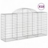 18 db íves horganyzott vas gabion kosár 200x50x100|120 cm