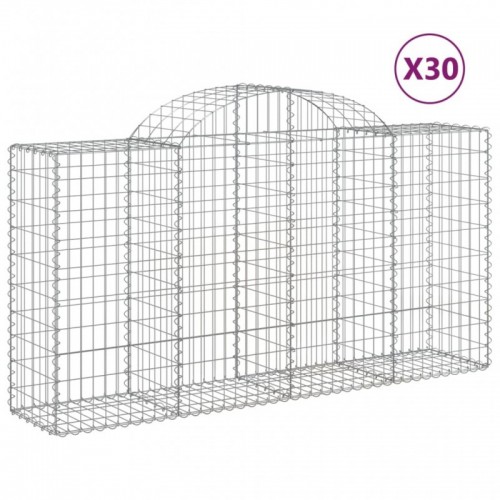 30 db íves horganyzott vas gabion kosár 200x50x100|120 cm