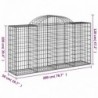 40 db íves horganyzott vas gabion kosár 200x50x100|120 cm