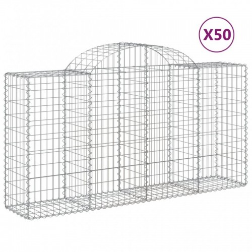 50 db íves horganyzott vas gabion kosár 200x50x100|120 cm