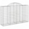 3 db íves horganyzott vas gabion kosár 200x50x120|140 cm