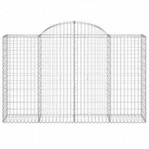 3 db íves horganyzott vas gabion kosár 200x50x120|140 cm