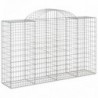 4 db íves horganyzott vas gabion kosár 200x50x120|140 cm