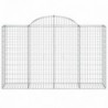 4 db íves horganyzott vas gabion kosár 200x50x120|140 cm