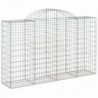 7 db íves horganyzott vas gabion kosár 200x50x120|140 cm