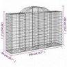 7 db íves horganyzott vas gabion kosár 200x50x120|140 cm