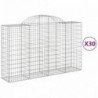 30 db íves horganyzott vas gabion kosár 200x50x120|140 cm