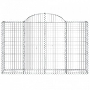 30 db íves horganyzott vas gabion kosár 200x50x120|140 cm