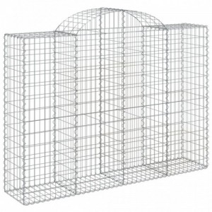 9 db íves horganyzott vas gabion kosár 200x50x140|160 cm