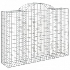 10 db íves horganyzott vas gabion kosár 200x50x140|160 cm