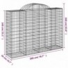 25 db íves horganyzott vas gabion kosár 200x50x140|160 cm