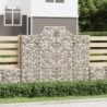 2 db íves horganyzott vas gabion kosár 200x50x160|180 cm